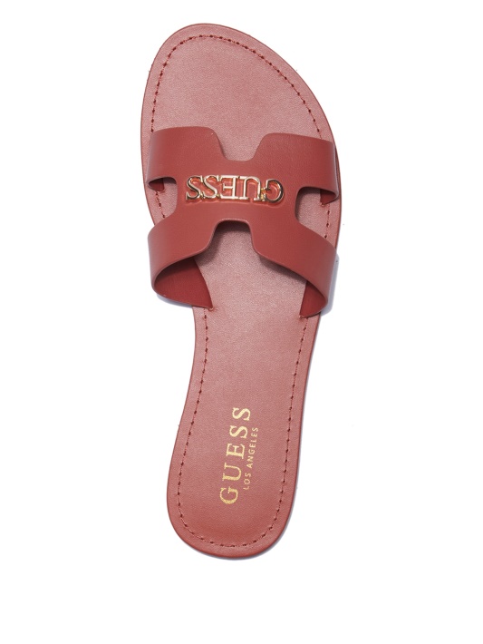Raudona Isabell Slide Sandalai Spėlioti