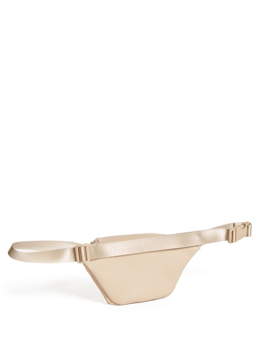 Dirbtinės Odos Logotipas Fanny Pack Tan Spėjimas
