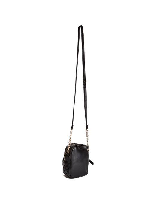Juoda Guess Evan Dygsniuota Mini Crossbody Kuprinė