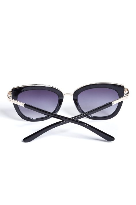 Sidabriniai Guess Cat Eye Akiniai Nuo Saulės