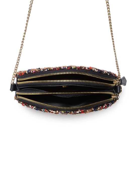 Sophie Dvigubas Užtrauktukas Crossbody Juodas Multi Spėjimas