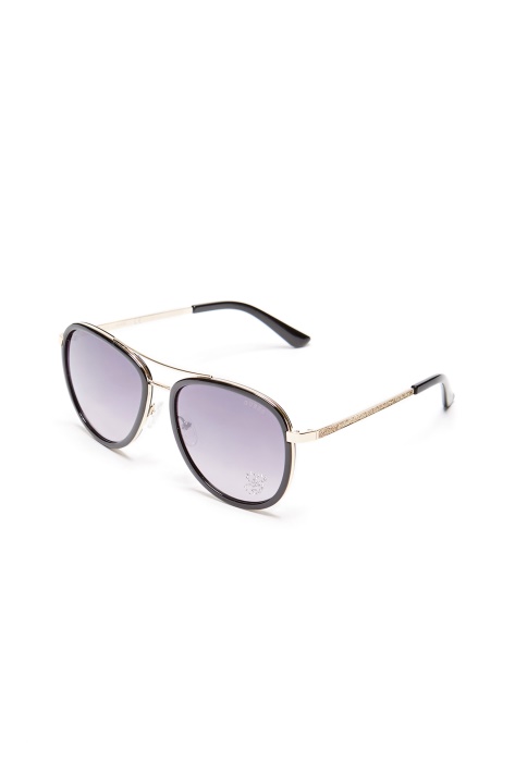 Juodi Guess Rhinestone G Aviator Akiniai Nuo Saulės