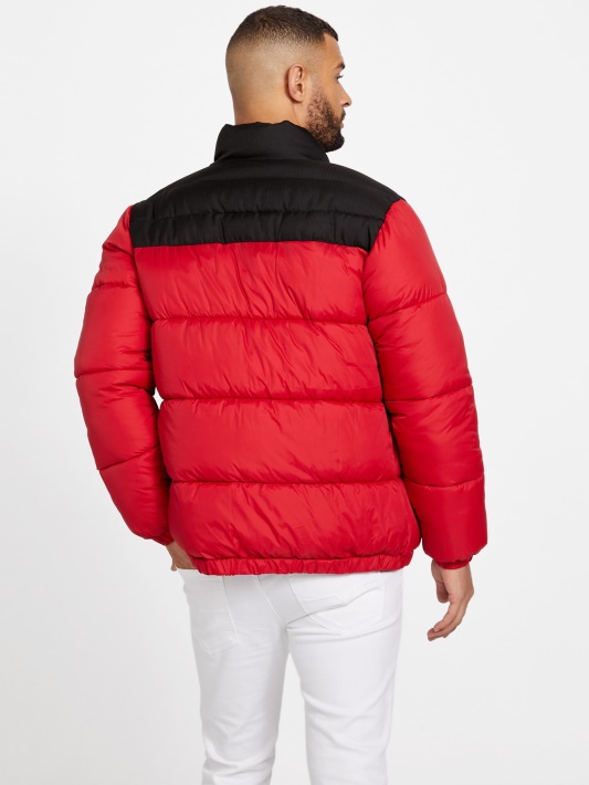 Eko Ralph Puffer Striukė Spėti Varsity Raudona Multi