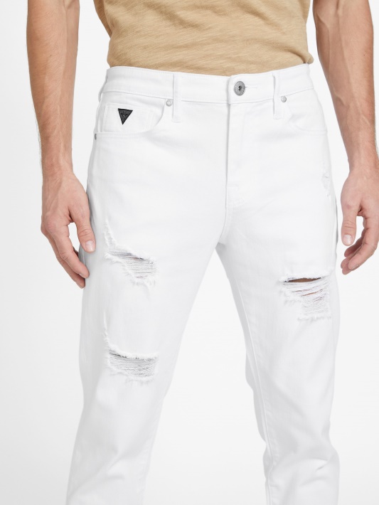 White Wash Destory Atspėti Avalon Distressed Modernus Siauras Džinsas