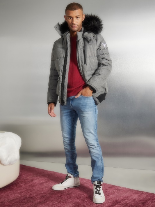 Duncan Puffer Striukė šviesiai Melanžinė Pilka Spėjimas