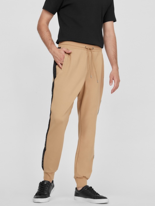 Skrudinta Taupe Eco Andrew Logotipas Joggers Atspėti