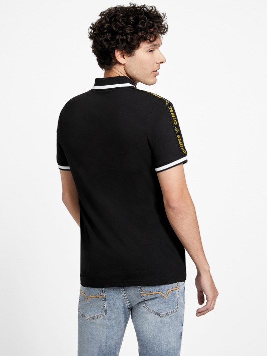 Eco Jon Zip Polo Guess Jet Black