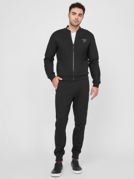 Atspėti Jon Logotipas Bėgimas Joggers Jet Black