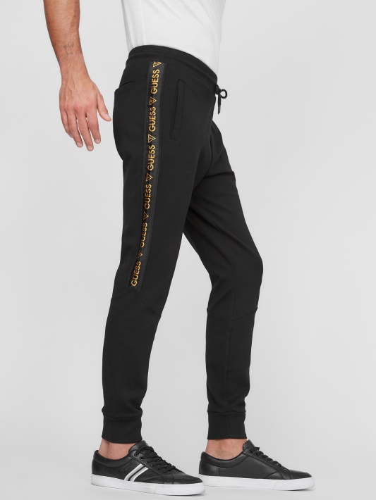 Atspėti Jon Logotipas Bėgimas Joggers Jet Black