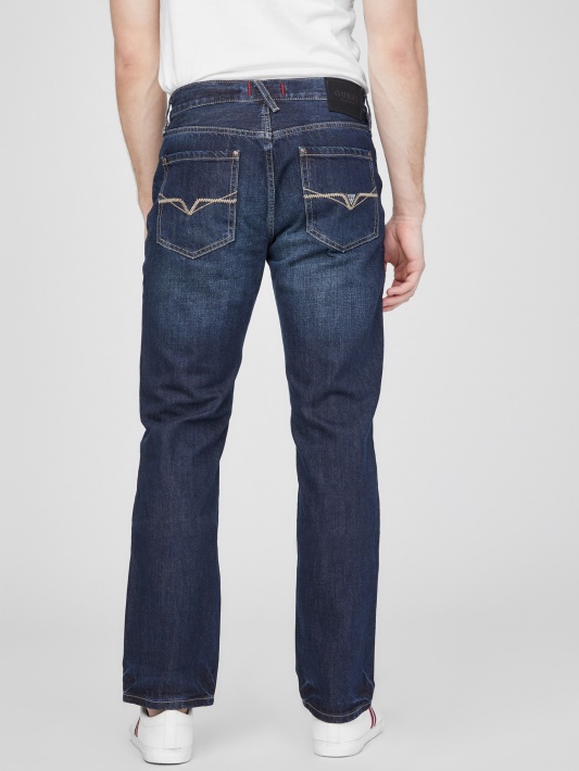Rowland Dark Wash Guess Delmar Ploni Tiesūs Džinsai