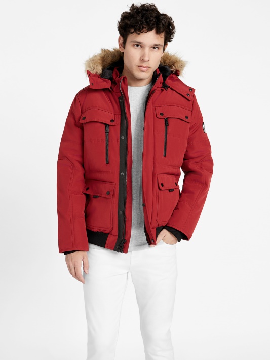 Raudona Noir Dustin Puffer Striukė Spėjimas