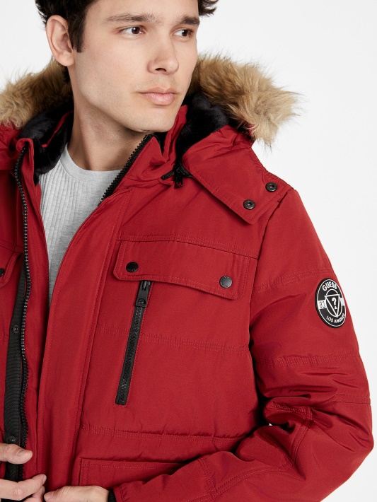 Raudona Noir Dustin Puffer Striukė Spėjimas