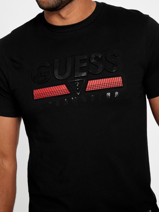 Jet Juodas Guess Eco Koda Crewneck Marškinėliai