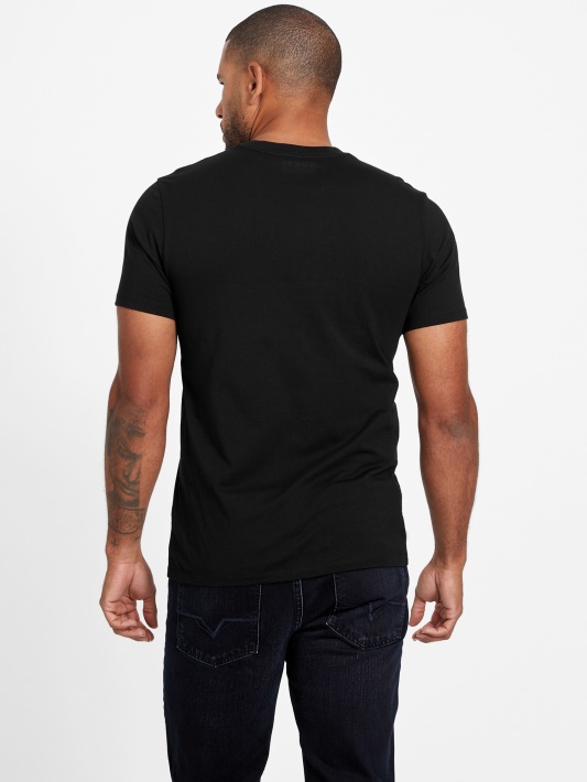 Jet Juodas Guess Eco Koda Crewneck Marškinėliai