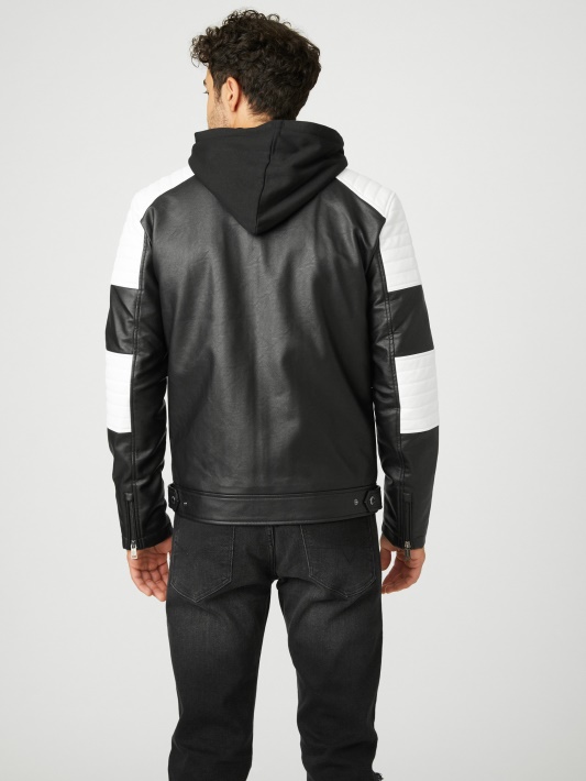 Atspėk Daniel Color-block Dviratininko Striukė Jet Black Multi