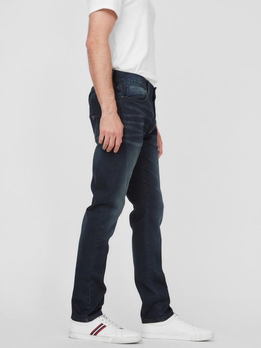 Natural Dark Wash Guess Delmar Slim Tiesūs Džinsai