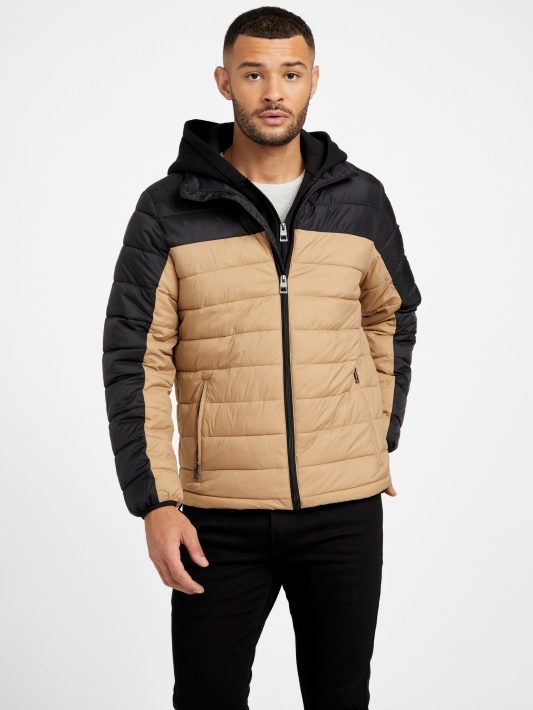 Hampton Puffer Striukė Jet Juoda/taupe Spėjimas
