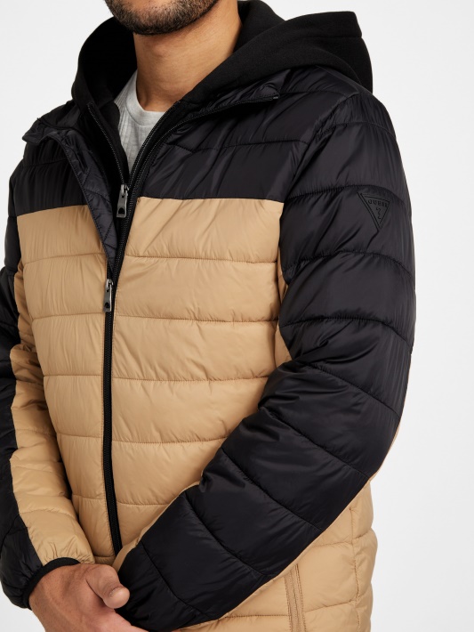 Hampton Puffer Striukė Jet Juoda/taupe Spėjimas