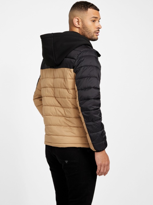 Hampton Puffer Striukė Jet Juoda/taupe Spėjimas