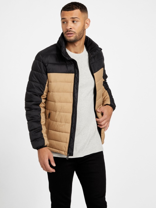 Hampton Puffer Striukė Jet Juoda/taupe Spėjimas