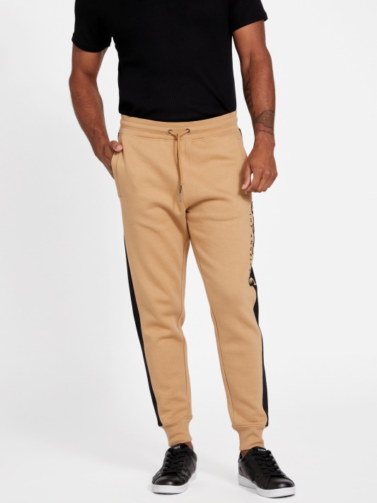 Eko Marcus Logotipas Joggers Skrudinta Taupe Spėjimas