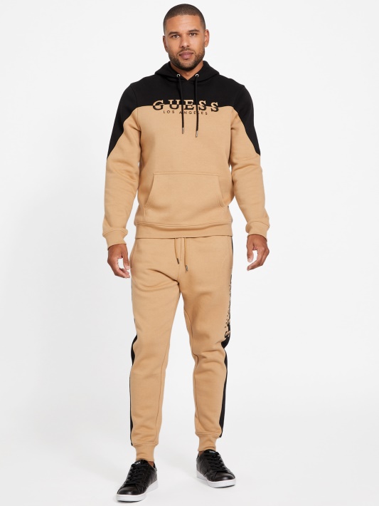 Eko Marcus Logotipas Joggers Skrudinta Taupe Spėjimas