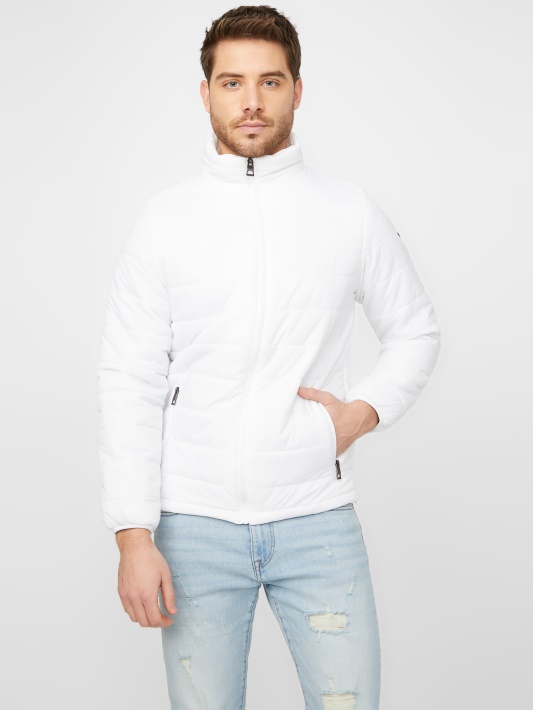 Spėk Tikra Balta „hampton“ Pūkuota Striukė