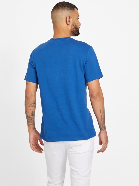Kwes Logotipas Crewneck Tee Mėlynas Maya Spėjimas