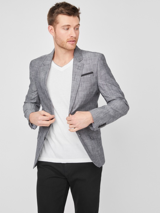 Sanders Chambray švarkas Atspėti Juodas
