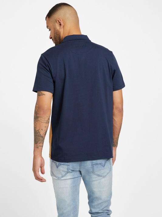 Atspėti Rudas Topazas Multi Eco Fort Color-block Zip Polo