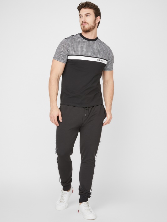 Atspėti Martyn Color-block Tee Jet Black Multi