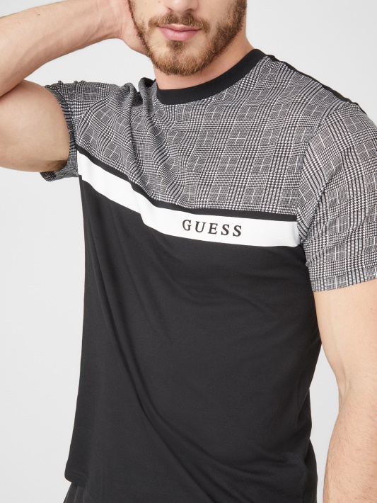 Atspėti Martyn Color-block Tee Jet Black Multi
