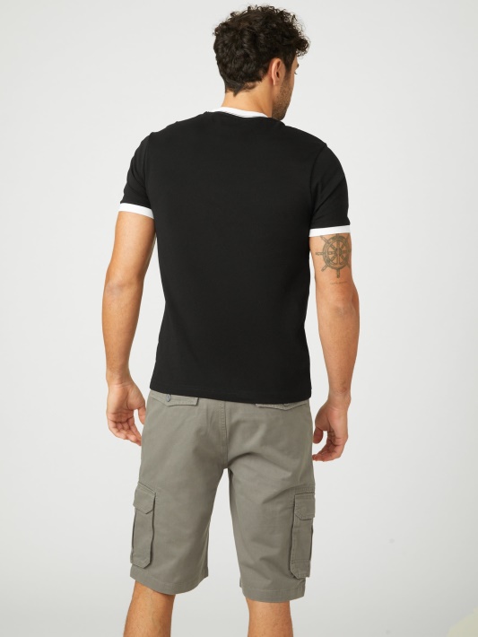 Atspėkite Kirk Logotipą Crew Tee Jet Black