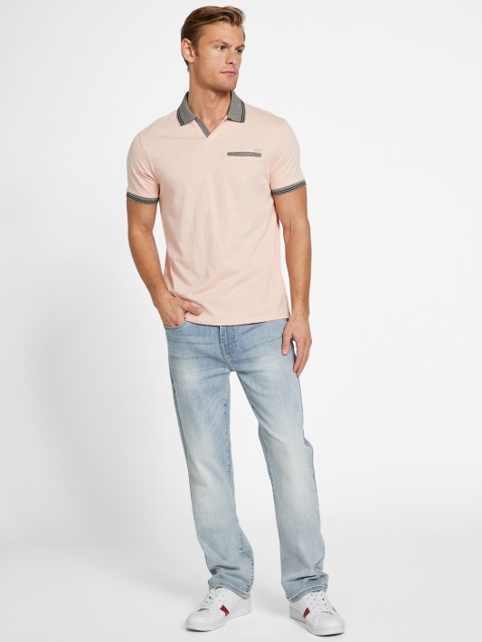 Denverio Johnny Pocket Polo Garų Rožė Spėjimas