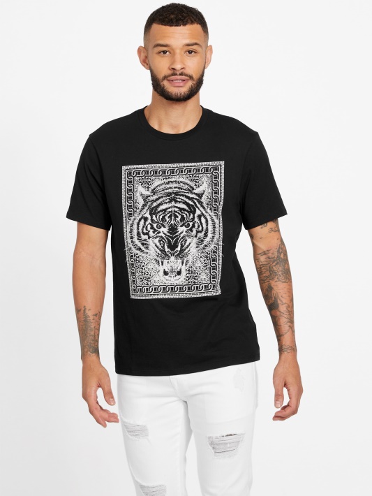 Jet Black Atspėti Eco Kobbs Crewneck Marškinėliai