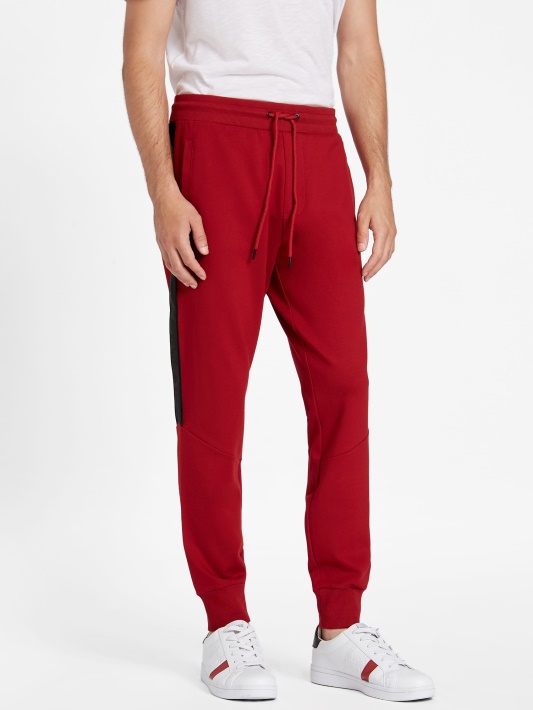 Atspėk Jon Logotipo Juosta Joggers Red Noir