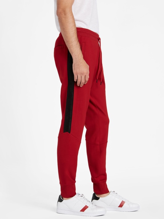 Atspėk Jon Logotipo Juosta Joggers Red Noir