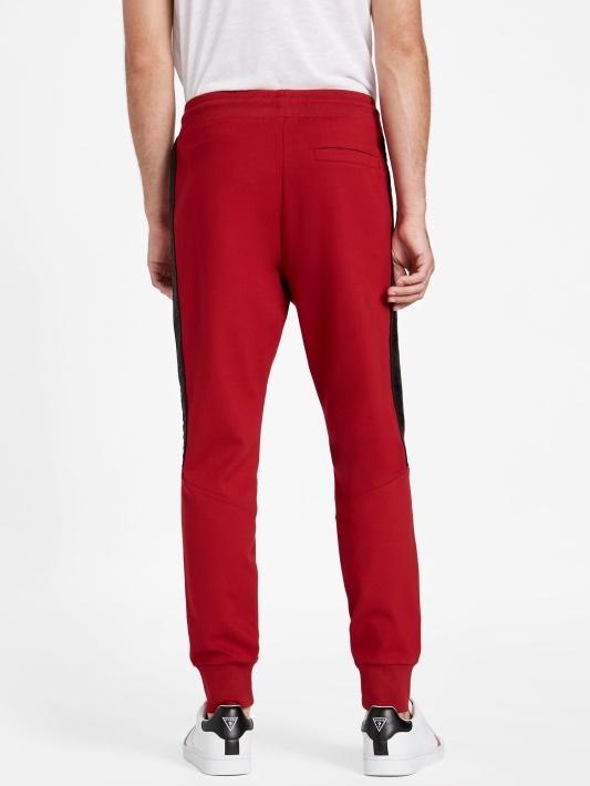Atspėk Jon Logotipo Juosta Joggers Red Noir