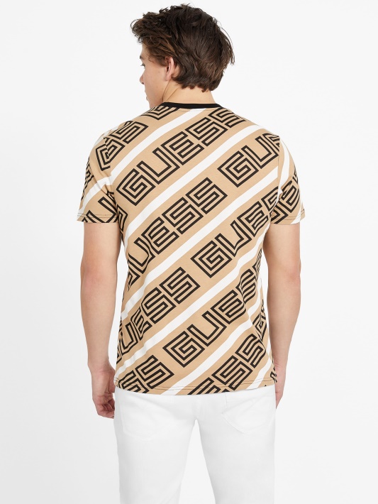 Atspėti Opie Logotipas Crewneck Tee Skrudinta Taupe