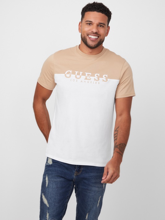 Chino Davion Spalvotas Blokas Logotipas Tee Spėjimas