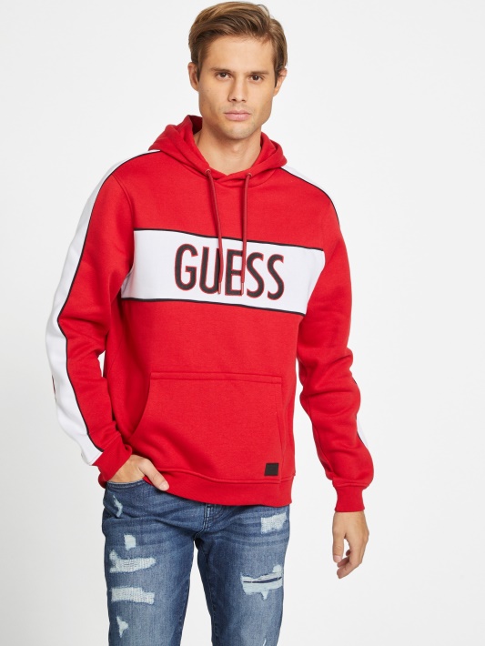 Iben Hoodie Guess Varsity Raudona