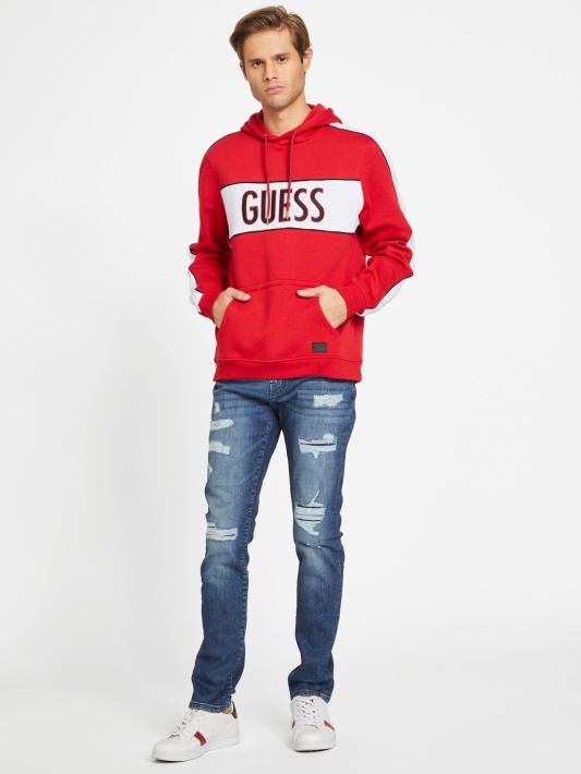 Iben Hoodie Guess Varsity Raudona