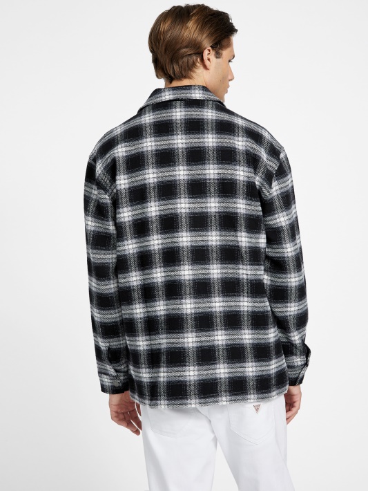 Jet Black Multi Guess Garlan Languotų Marškinių Striukė