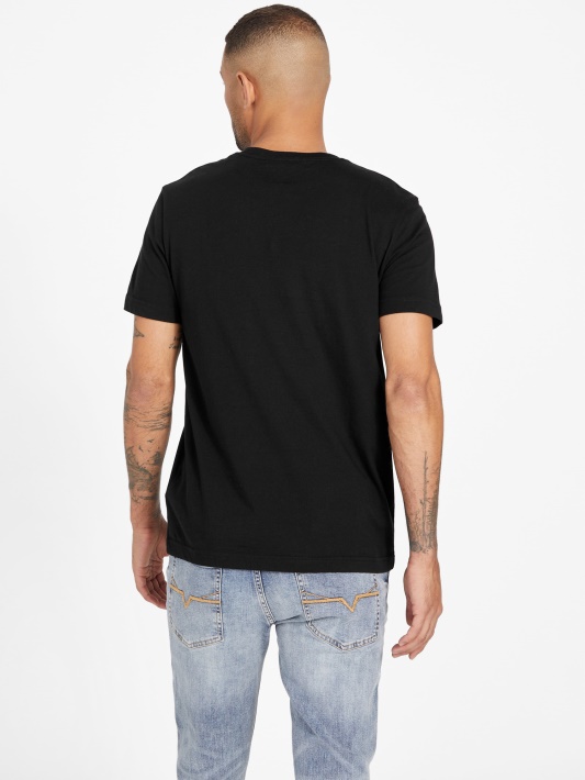Pekah Houndstooth Logotipas Crewneck Tee Jet Juodas Spėjimas