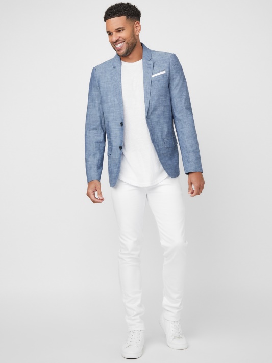 Sanders Chambray švarkas Indigo Spėjimas