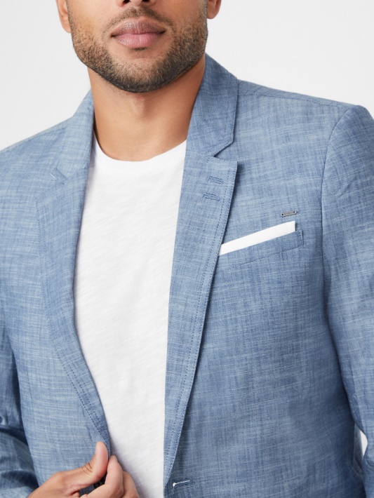 Sanders Chambray švarkas Indigo Spėjimas