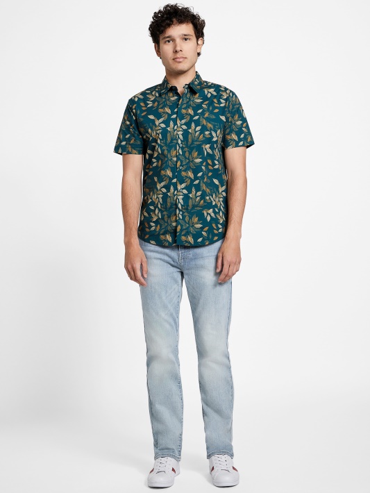 Karališkas žalsvai žalsvai Melsvos Spalvos Tadd Lapų Marškinėliai Spėlioti