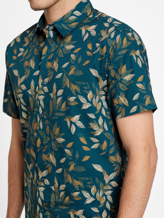 Karališkas žalsvai žalsvai Melsvos Spalvos Tadd Lapų Marškinėliai Spėlioti