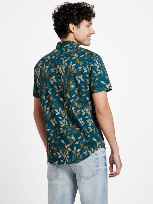 Karališkas žalsvai žalsvai Melsvos Spalvos Tadd Lapų Marškinėliai Spėlioti