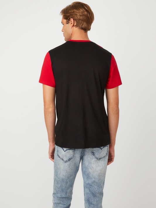 Davion Color-block Logotipas Tee Varsity Raudonas Spėjimas